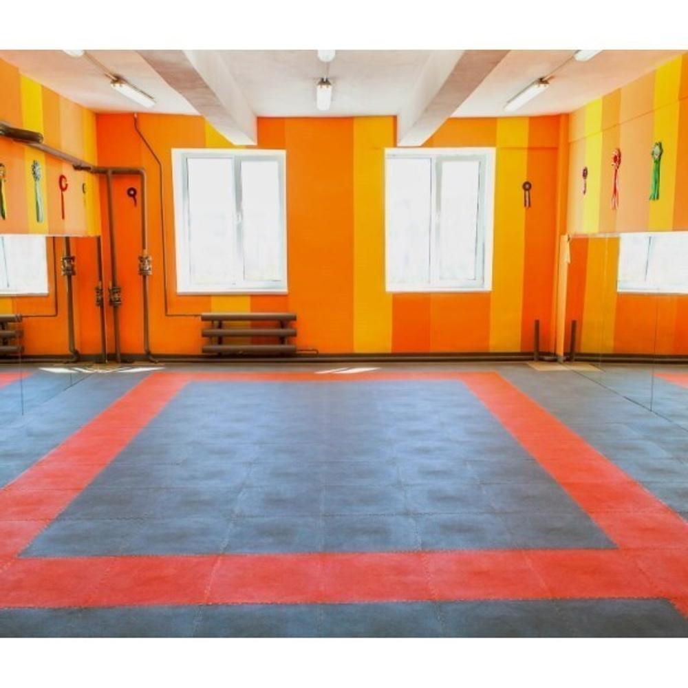 Покрытие для тренажерного зала GYMpol 25х25х0,5 см (фактура монета) до 50 м2 Черный