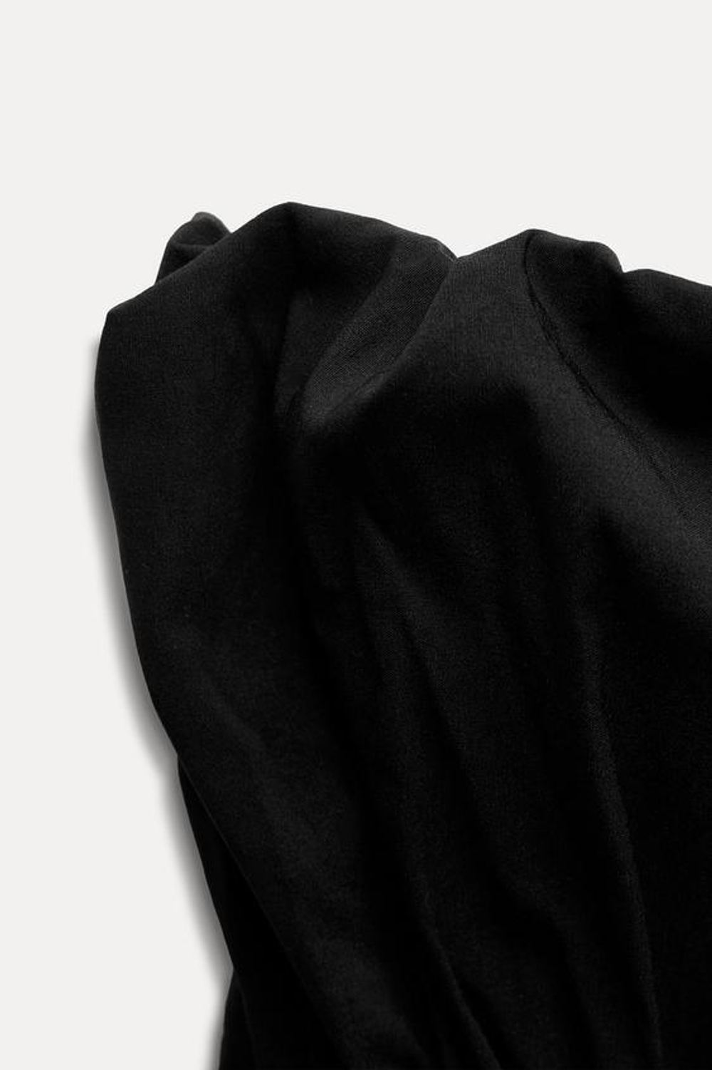 ZARA ОБЪЕМНЫЙ ЭЛАСТИЧНЫЙ ТОП-БАНДО, ЧЕРНЫЙ