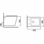 Унитаз SantiLine SL-5004MB SL-04 безободковый, с инсталляцией, с крышкой микролифт, черный матовый/кнопка черная матовая