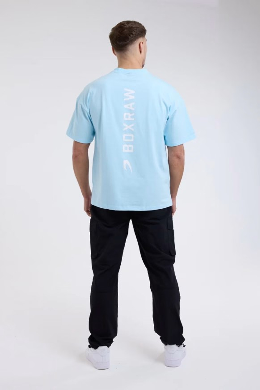 Футболка BOXRAW Lineal Oversized голубая