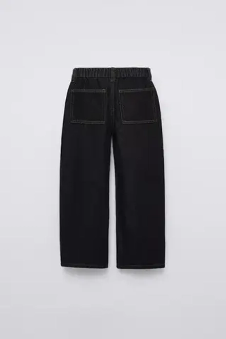 ZARA ДЖИНСЫ BAGGY FIT, ЧЕРНЫЙ