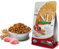 Сухой Корм FARMINA N&D Ancestral Grain Adult для взрослых кошек с курицей и гранатом - 1,5 кг