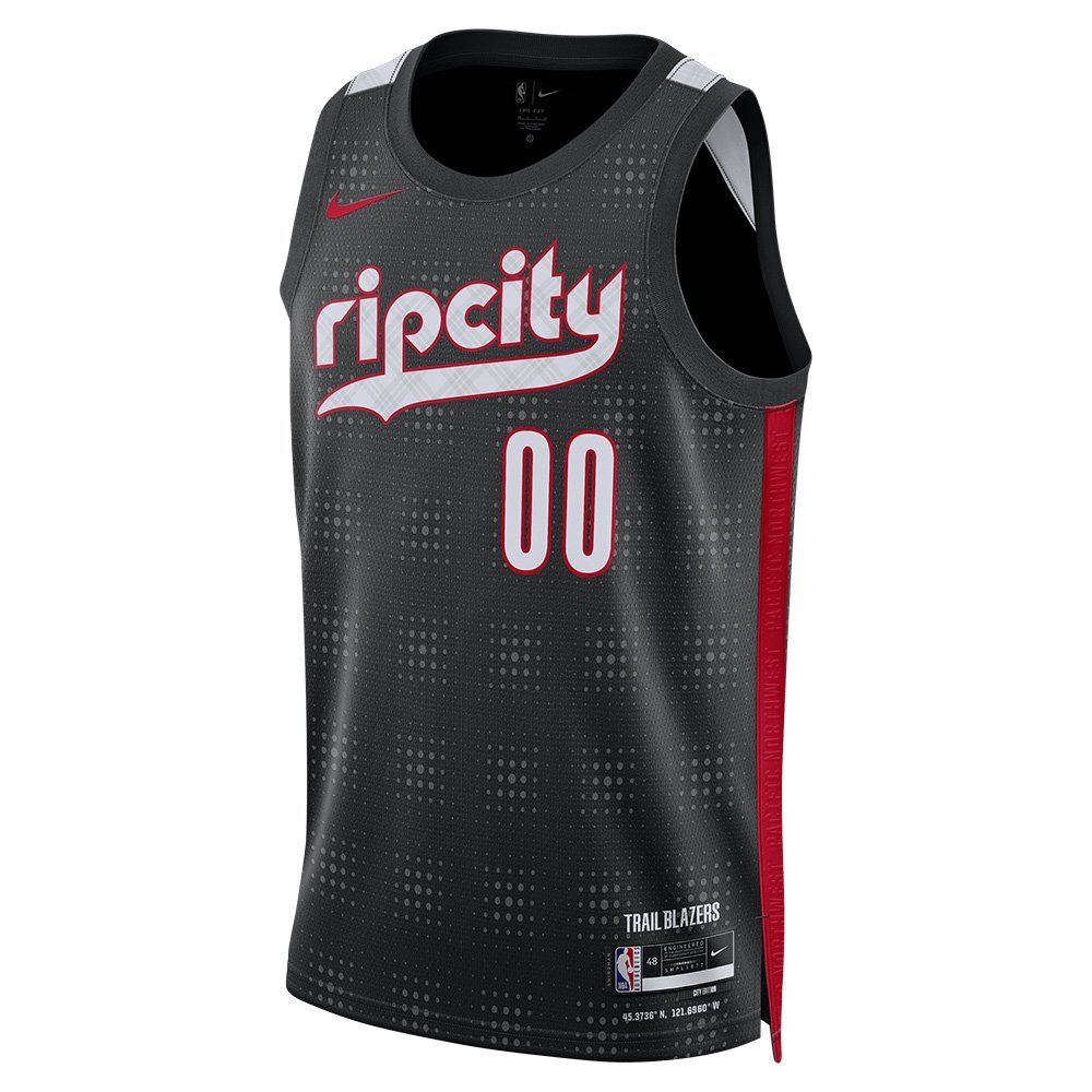 Баскетбольная футболка Nike NBA 2024/25 City Edition Swingman Portland Trailblazers Scoot Henderson Black Jersey