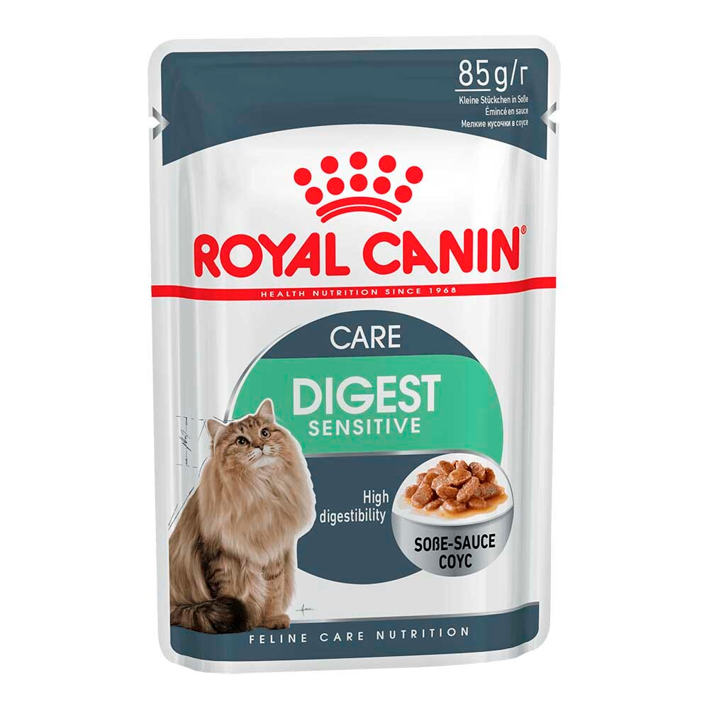 Royal Canin Digest Sensitive 85 г соус - консервы (пауч) для кошек для улучшения пищеварения (кусочки)