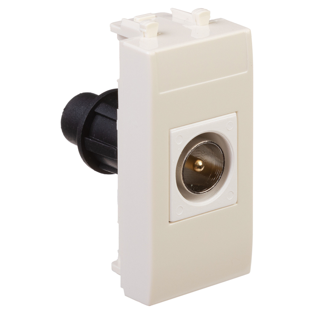 Розетка TV одиночная модульная, "Avanti", "Ванильная дымка", 1 модуль