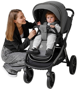 Детская коляска AmaroBaby Motus 3 в 1 серый