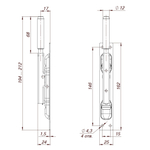 Задвижка торцевая RIGEL-set/160 D12x80mm (TDB set 160-24) в комплекте с ригелем