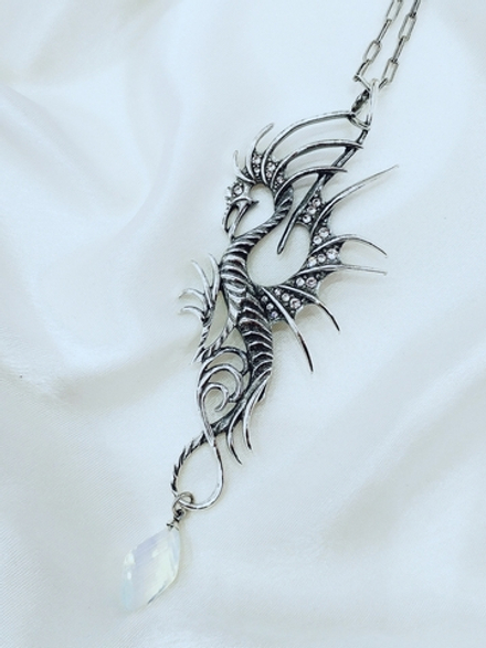 "Колдер" подвеска в серебряном покрытии из коллекции "Dragon" от Jenavi с замком карабин