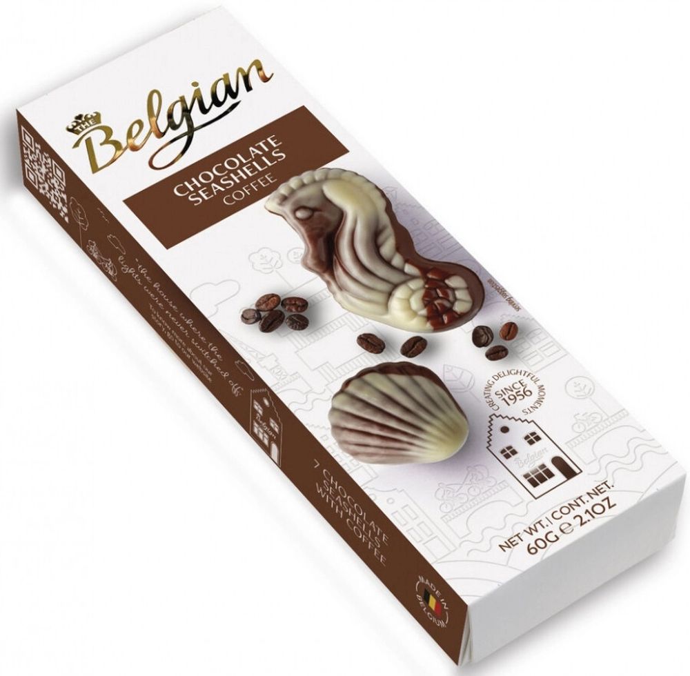 Шоколад Бельгиан Дары моря с ароматом кофе / The Belgian Caffee Seashells 60г
