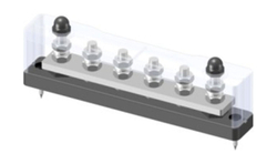 Колодка распределительная электромонтажная с защитной крышкой, 6 контактов