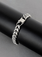 Мужской браслет из стали, панцирное плетение