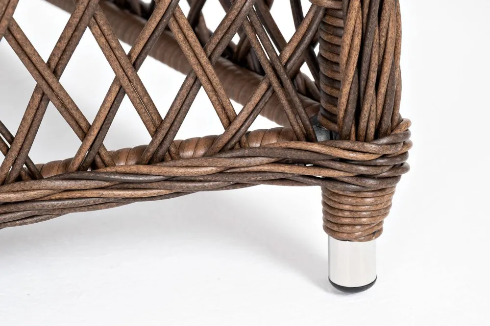 "Эспрессо-80 L" обеденная группа плетеная, цвет коричневый