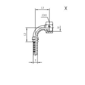 Фитинг DN 38 ORFS (Г) 2 (90)