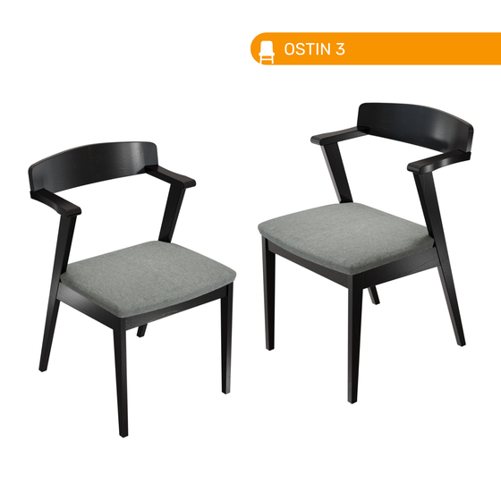 Стул кресло OSTIN 3 / Гонконг 1, цвет венге + ткань №119