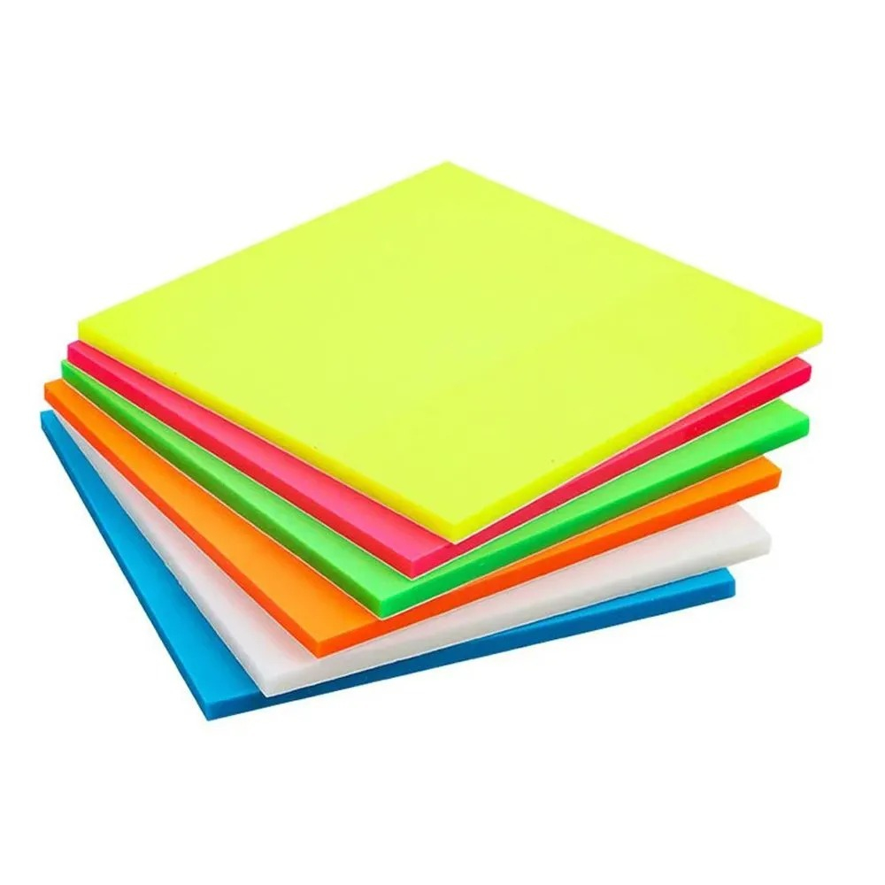 Стикеры для заметок пластиковые, 6 шт по 45 листов, полупрозрачные цветные, MC-Basir, блок для заметок с клеевым краем, 6 цветов, липкие листы напоминалки