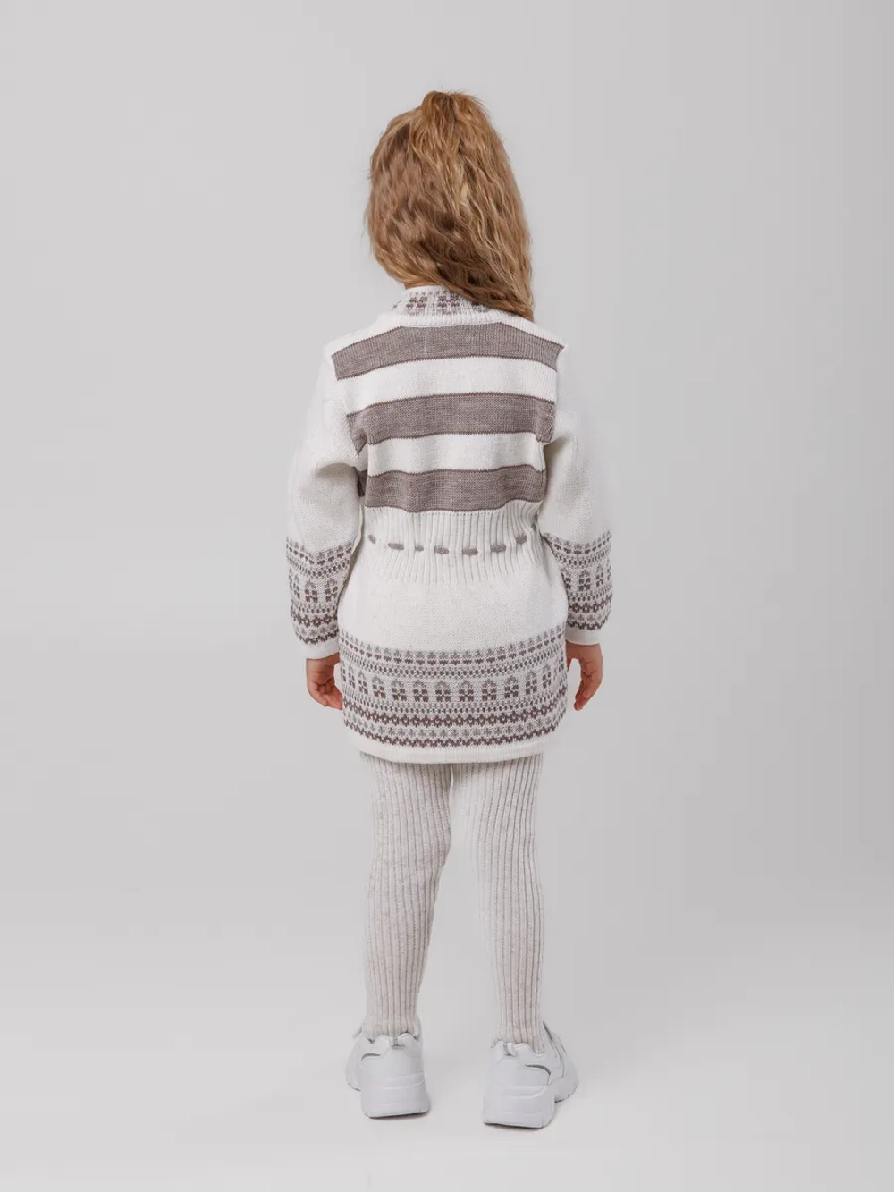 Кардиган вязаный на молнии для девочки