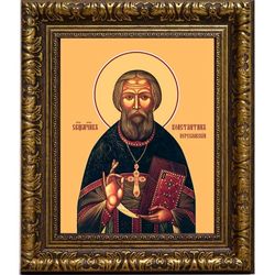 Константин Переславский (Снятиновский) священномученик, пресвитер. Икона на холсте.