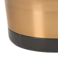 Кофейный столик Bofo Ø80х36 см, золотистая сталь, черный мрамор