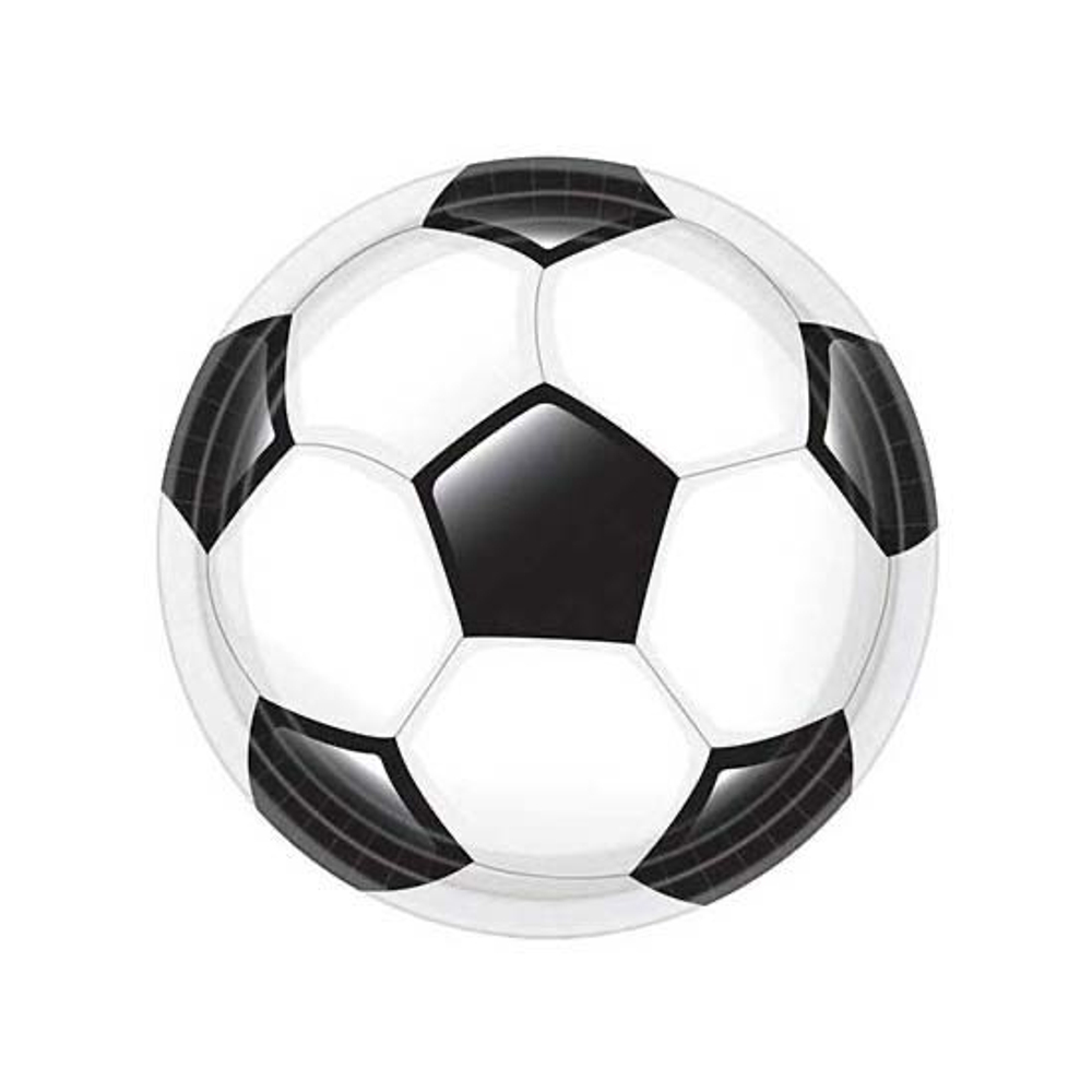 Тарелки большие Мяч футбольный, 18 штук