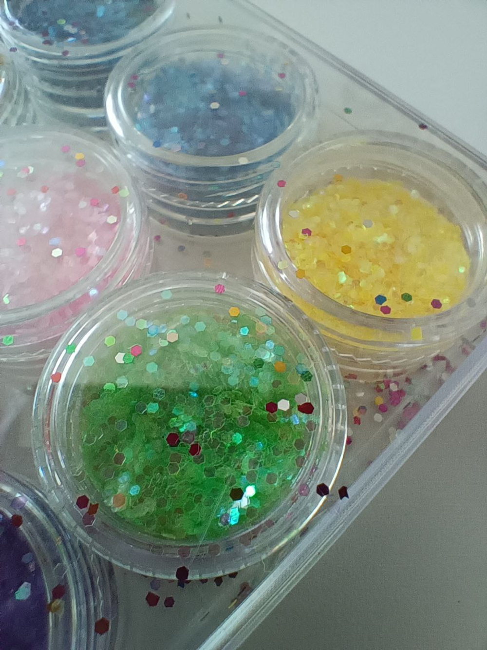 Набор глиттера в баночках "Кружочки"