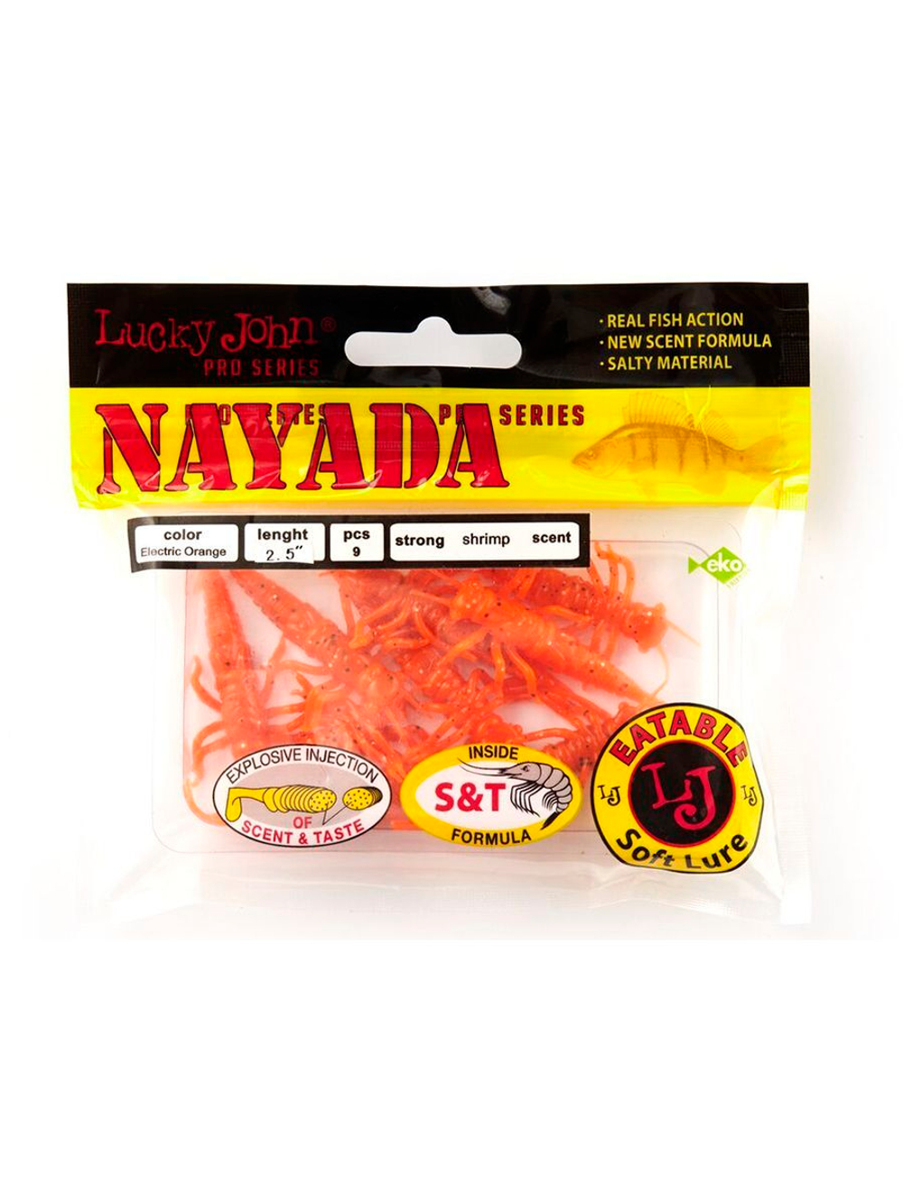 Твистеры съедобные искусственные LJ Pro Series NAYADA 3.0in (07.62)/071 7 шт. в упак.