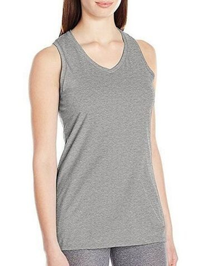 Спортивный топ без рукавов из хлопкового волокна (Размер: S) (Цвет: серый)