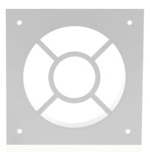 Накладка торцевая ПВХ 160*160 с фланцем D125 1616Ф12 (Распродажа)