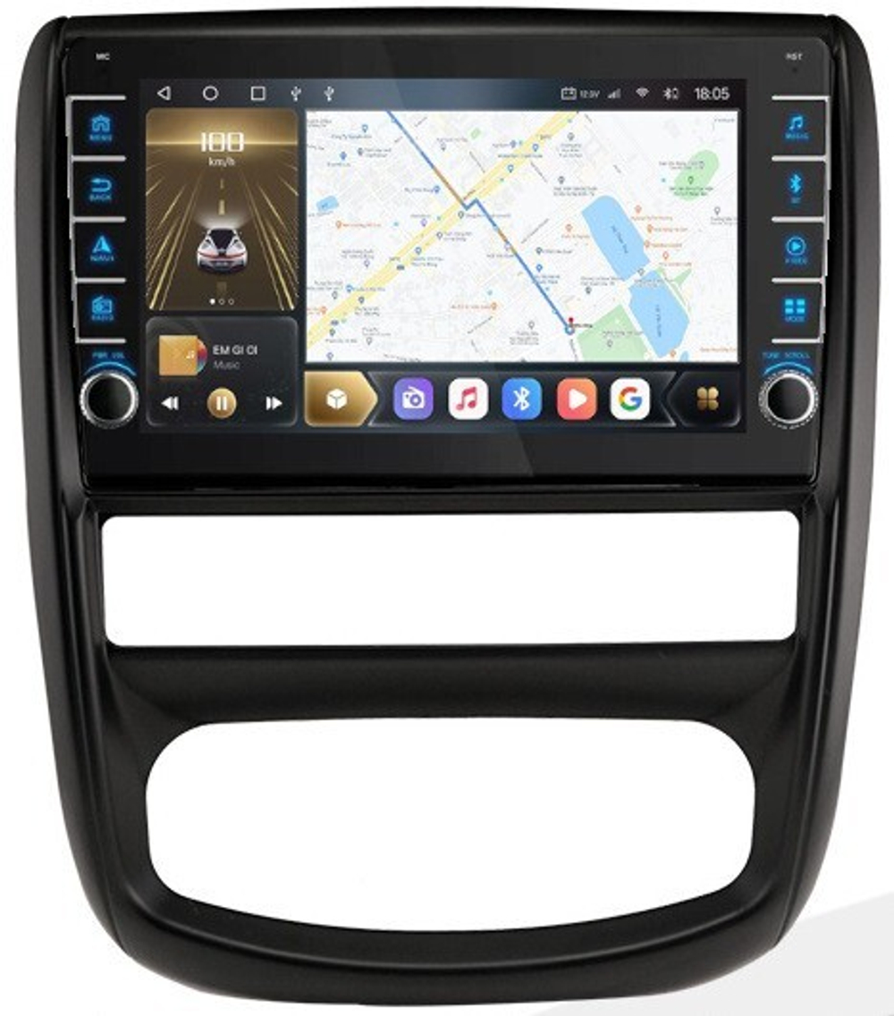 Магнитола для Renault Duster 2010-2015, Nissan Terrano 2014+ - Carmedia OL-9995 (кнопки и крутилки), Android 12, TS10,  CarPlay, 4G SIM-слот