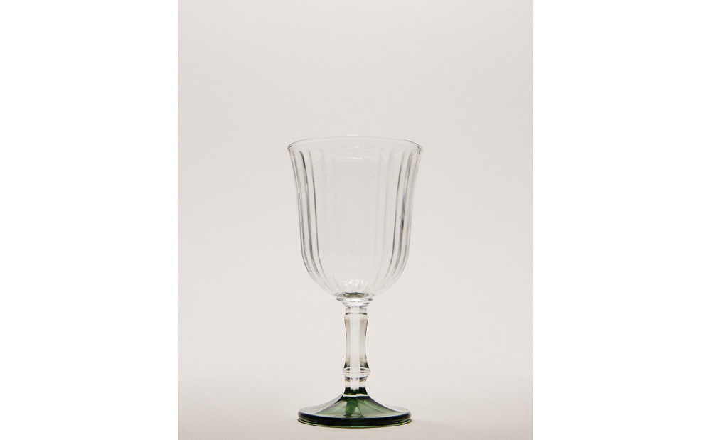 Zara Home бокал из стекла, цвет зелёный, 15.9 см