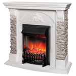 Каминокомплект Real Flame Athena GR WT с очагом Fobos Lux Black RC