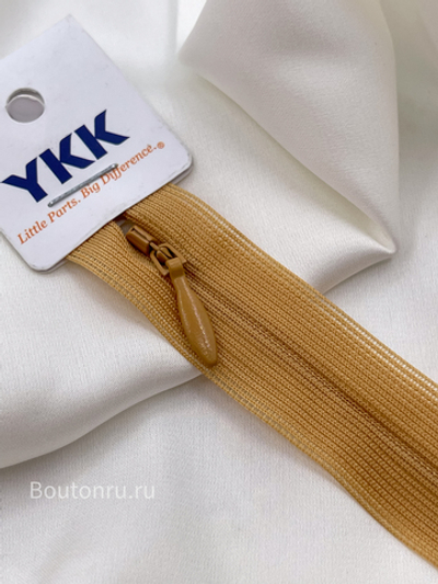 Молния YKK Молния потайная,  неразъемная тип 2 песочный 189