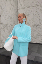 Пиджак двубортный из вискозы