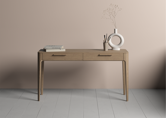 Консоль Type oak 2 ящика ширина 140 см (натуральный дуб)