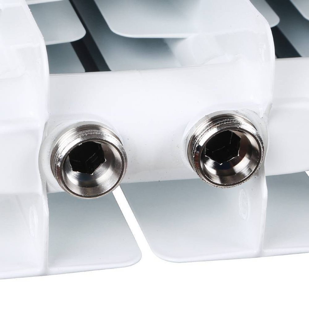 STOUT Space 500 9 секции радиатор биметаллический нижнее правое подключение RAL9016