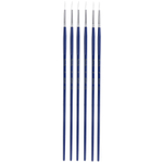 Набор кистей DELI "Finenolo", №5, круглая, березовая ручка 30 см, 6 штуки в уп., синтетика