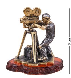 AM-3888 Фигурка «Киномеханик» (латунь, янтарь)