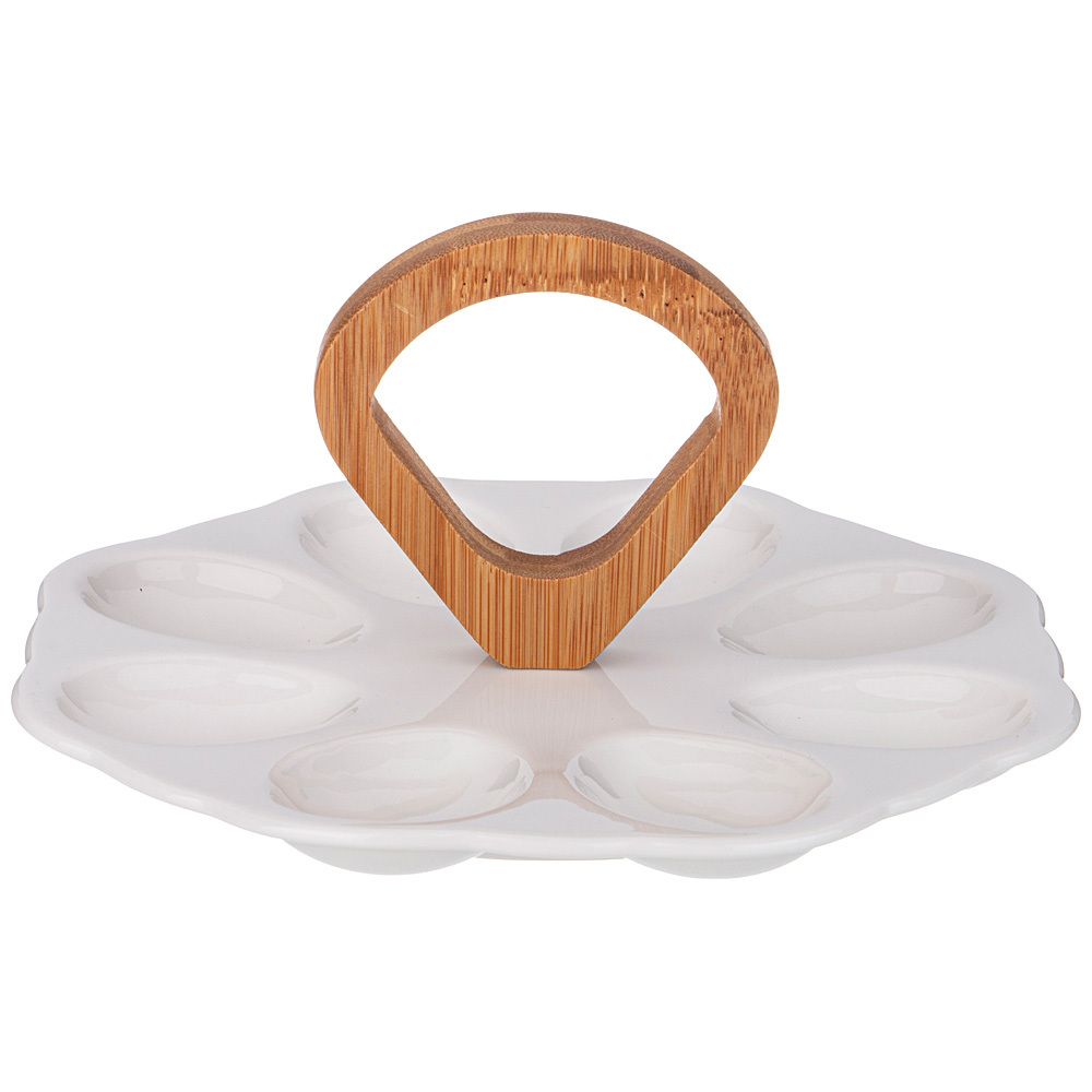 БЛЮДО ДЛЯ 8 ЯИЦ LEFARD "NATIVE" С ДЕР. РУЧКОЙ 21*2 CM (КОР=24ШТ.)