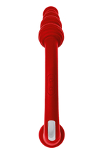 Красный двусторонний вибратор - 35 см.
