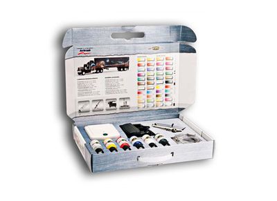 Набор AIR BRUSH STARTER ULTRA, компрессор, набор красок, очиститель, шланги, DVD