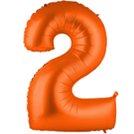 Шар фольгированный Цифра 2 101 см (Оранжевый)