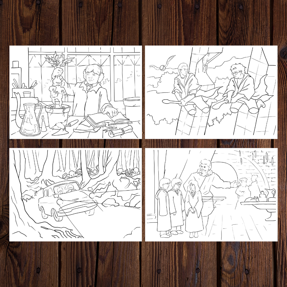 Гарри Поттер и тайная комната. Раскраска А5 // Александра Марковская