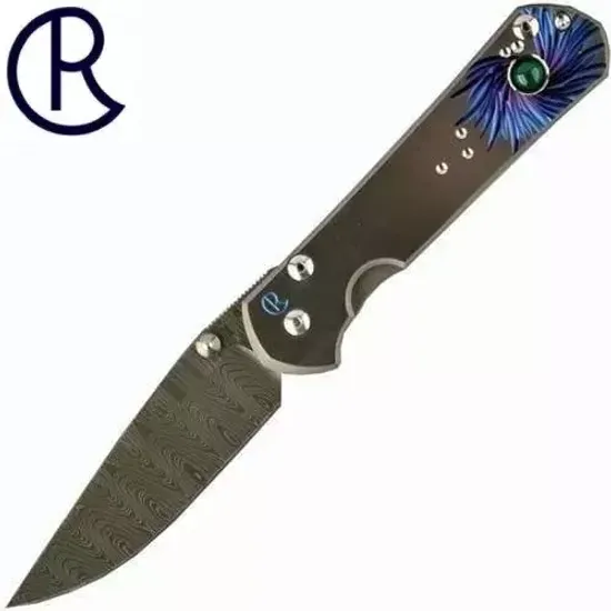 Складной нож Chris Reeve Large Sebenza L21UNdamLadAgate с клинком из стали Stainless Damascus, рукоять титан