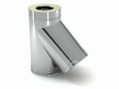 Сэндвич-тройник 135° (430/0,8мм + нерж.) Ф180х280