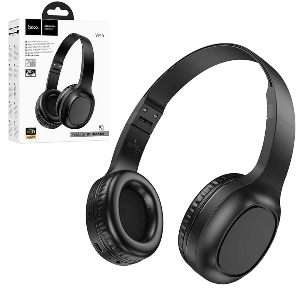 Полноразмерные Bluetooth наушники HOCO W46 (черный)