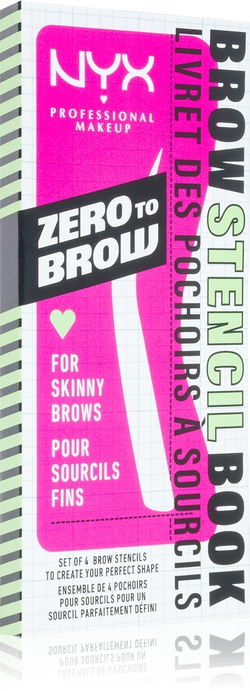 NYX Professional Makeup Zero To Brow Stencil Book - , 4 szt.