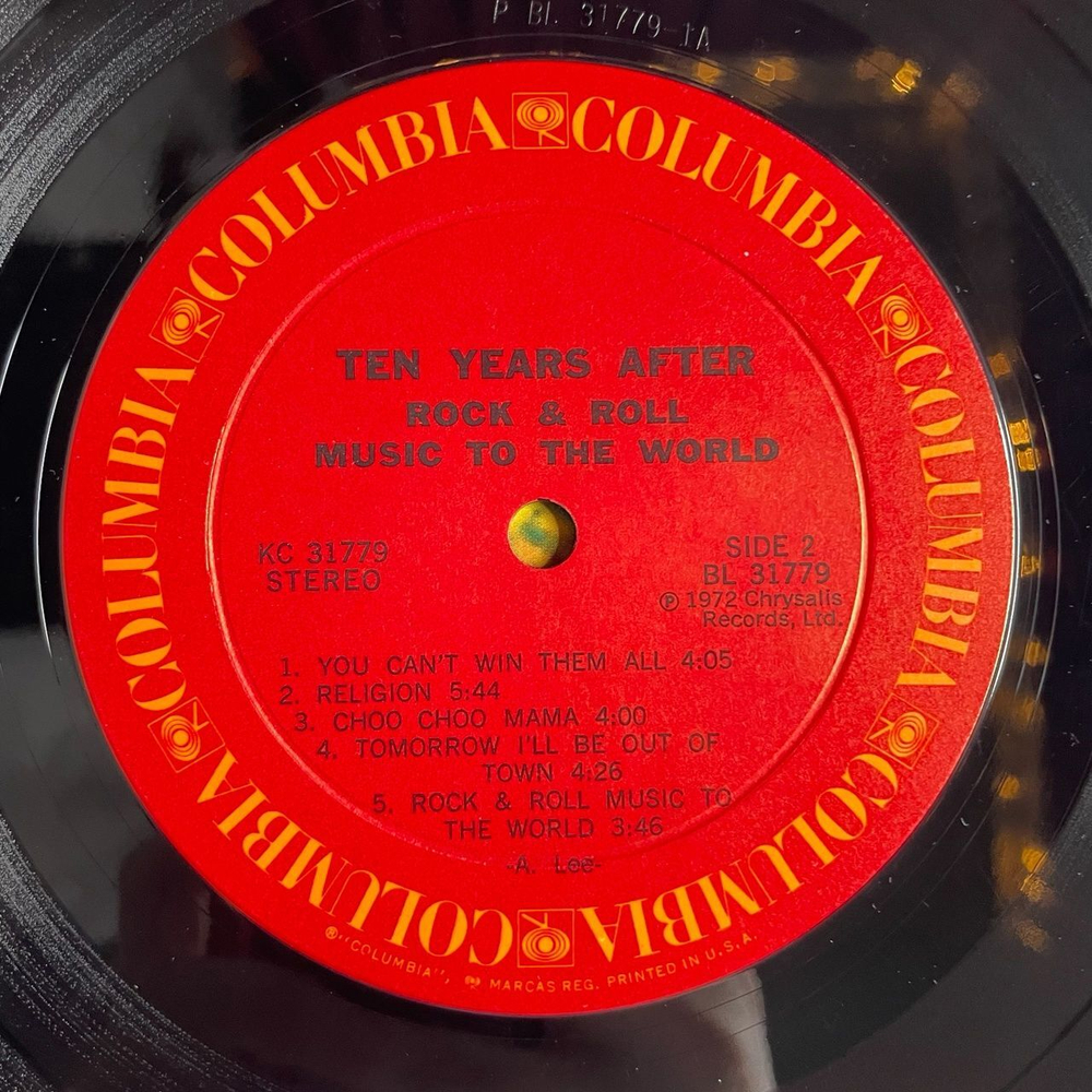 Винтажная виниловая пластинка LP Ten Years After Rock Roll Music To The World (USA 1972)