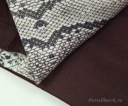 Постельное белье 2 спальное евро Roberto Cavalli Grace коричневое близко