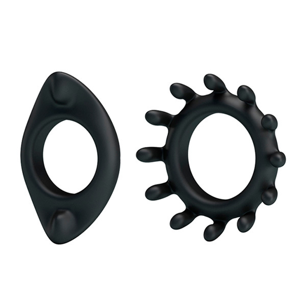 Набор из 2 фигурных эрекционных колец 3,6х5,6см и 5,4см Baile Ring BI-210161