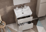Комплект OLETA  A857639515 модуль для раковины 600 мм, 564х374х548 мм, с 2 ящиками, капучино + JIKA раковина 600х390 8.1242.6.000.104.1