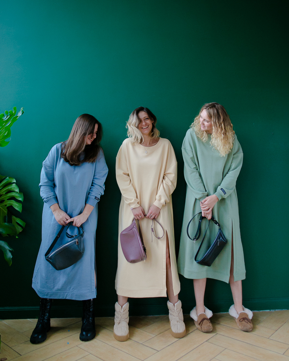 Поясная сумка-бананка с кожаной подкладкой